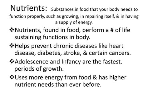 Ppt Six Basic Nutrients Powerpoint Presentation Free Download Id