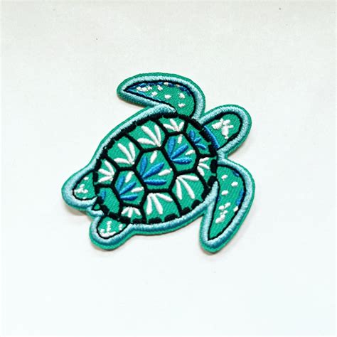 Iron On Sea Turtle Patchturtlel Badgediy Embroiderydecorative Patch