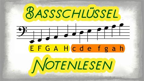 Bassschl Ssel Notenlesen Youtube