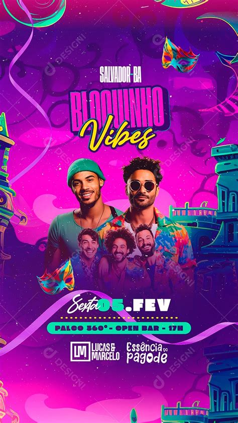 Story Flyer Carnaval Bloquinho Vibes Lucas Marcelo Ess Ncia Do Pagode