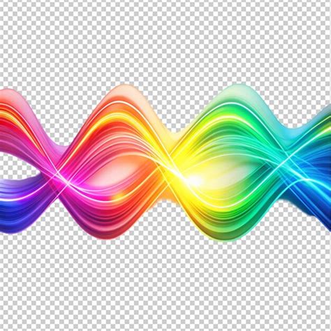 Abstract Multi Color Wavy Line Of Light Premium Ai Generated Psd