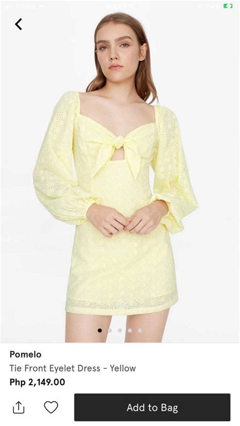 Pomelo Tie Front Eyelet Dress Women S Fashion Dresses Sets Dresses