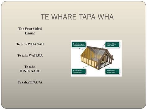 Te Whare Tapa Wha Putangitangi Marae Encounters MĀori Models Ppt