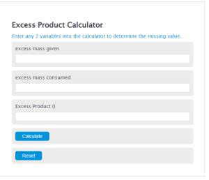 Excess Product Calculator - Calculator Academy