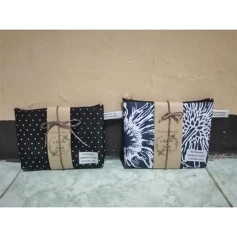 Jual Pouch Kanvas Plus Label Nama Plus Furing Best Seller Souvenir Unik