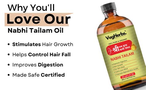 Vegherbs Nabhi Tailam 30ml Ayurvedic Multi Benefit Nabhi Oil Belly