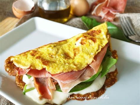 Omelette Mozzarella Prosciutto Crudo E Spinacini Non Mangio Cioccolata