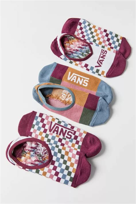 Vans Checked Out Canoodle No Show Sock 3 Pack Urban Outfitters