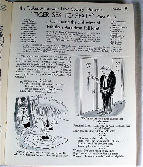 Here Is A Vintage 1972 Tiger Sex To Sexty Humor Cartoon Magazine Book 8 Pierre Davis Artwork