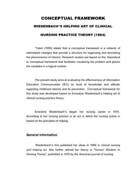 Conceptual Framework | PDF | Theory | Nursing