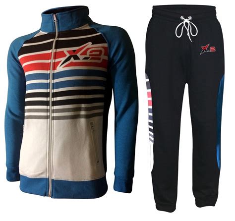 X 2 Men S Full Sports Fleece Tracksuit Sets All Season Zip Jacket Pants