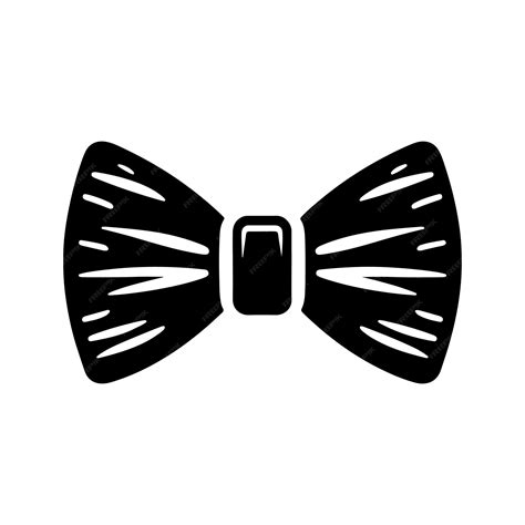 Bow Tie Silhouette Vector Illustration Premium Ai Generated Vector