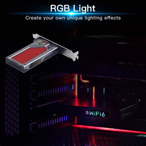 Cartes R Seau Fenvi Ax Rgb Wi Fi Pcie Carte Wifi Pc De Bureau De