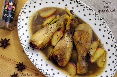 Poulet aux pommes et aux épices de noël