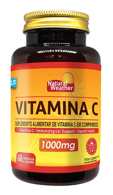 Vitamina C 1000mg Natural Weather 60 Cápsulas Natural Weather