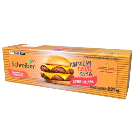 Queijo Cheddar Fatiado Schreiber Kg Ft Megag Alimentos