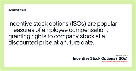 Incentive Stock Options Isos Awesomefintech Blog