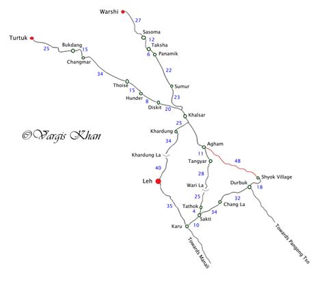 Agham Shyok Road Nubra Valley To Pangong Tso Direct Route Vargis Khan