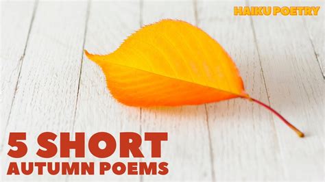 5 Short Autumn Poems Haiku Poems About Fall Haiku Examples About