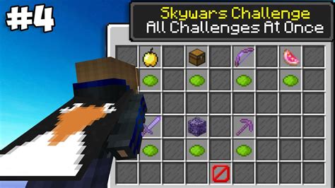 All Hypixel Skywars Challenges At Once Youtube