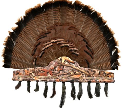 Turkey Beard Plaque with Fan Mount- Standard Camo - Whitetail Woodcrafters