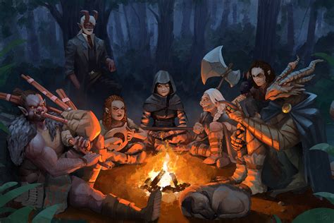 Oc Art A Sit By The Campfire Artwork By Me For My Clients Party