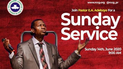 Rccg Special Sunday Service With Pastor Ea Adeboye 14062020 Youtube