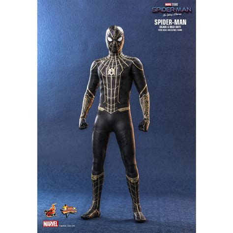 Ready Stock Hot Toys Mms Spider Man No Way Home Spider Man Black Gold Suit Shopee