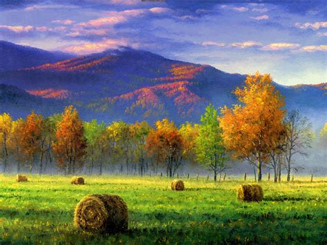 Cades Cove Great Smoky Mountain Painting Painting Art Painting Art