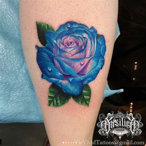 Dew Drops Rose Tattoo The Drops Of Dew On This Rose Tattoo Make It