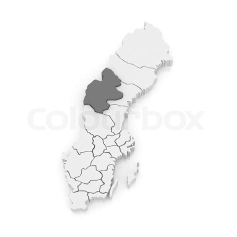 Map Of Jamtland Sweden Stock Image Colourbox