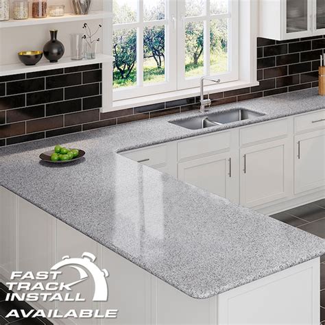 allen + roth Peppered Ash Granite Gray Kitchen Countertop Sample (4-in ...