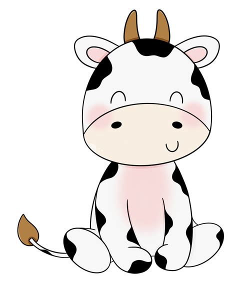 Personagem De Design De Desenho Animado De Vaca Fofa 9363226 Png