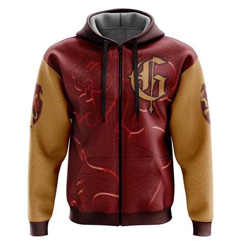 Hogwarts Legacy Gryffindor Harry Potter Zip Hoodie Jacket Anime Ape