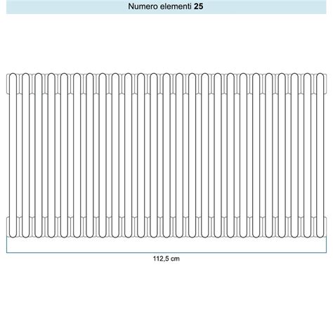 Irsap 600 TESI 6 Radiatore 25 Elementi H 60 L 112 5 P 21 5 Cm Colore