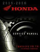 2005 2006 Honda ATV TRX500FE FM TM FourTrax Foreman Factory Service Manual