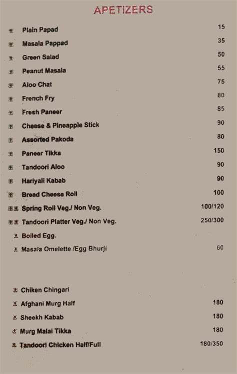 Long Bar Menu, Menu for Long Bar, Khatipura Road, Jaipur, Jaipur