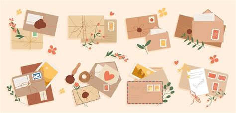 Premium Vector | Collection of envelopes cute