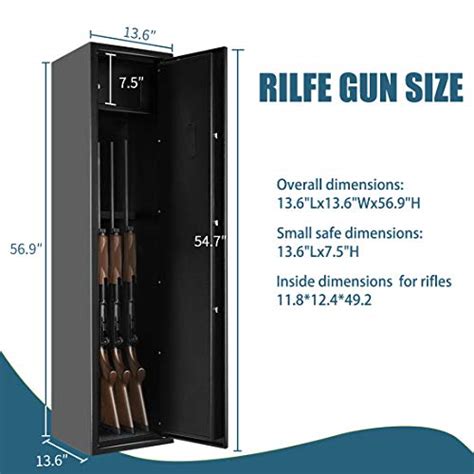 BonusAll Large Home Rifle Safe For 5 Gun Electronic Gun Safe For Long