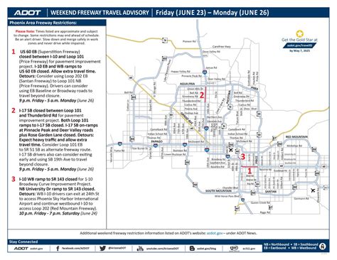 These Phoenix Area Freeways Closed This Weekend