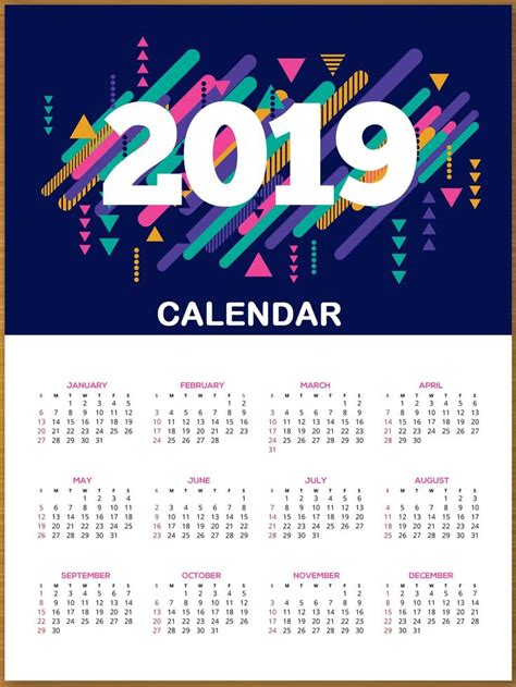 2019 Hd Calendar Printable 2019calendar Printablecalendar