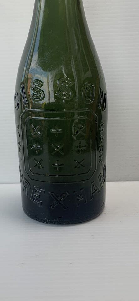 Rare Antique Beer Bottle Sisson Wrexham With Pictorial Logo Ebay