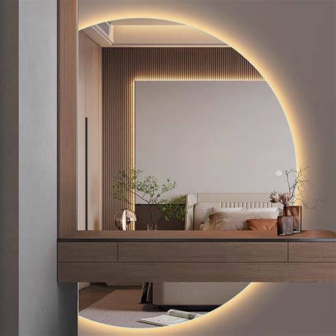 Ukewei Led Demi Cercle Miroir De Vanit Mural Anti Bu E Miroir De Salle