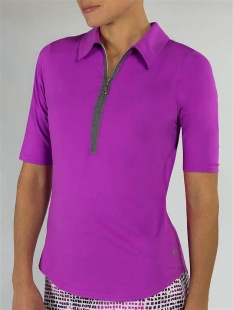 Love Golf Shirts Heres Our Sangria Lotus Jofit Ladies And Plus Size