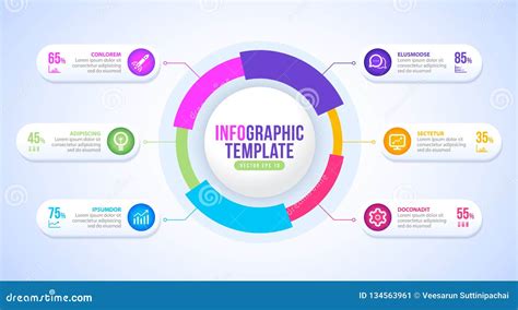 Infographic Template Design Vector Circle Diagram Presentation