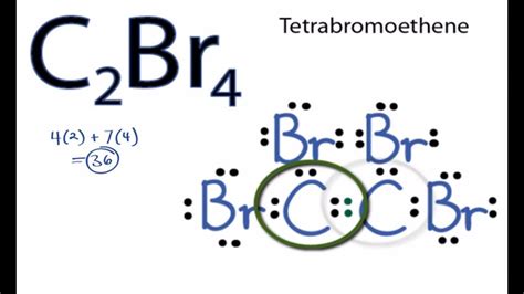 C2Br4 Lewis Structure: How to Draw the Lewis Structure for C2Br4 - YouTube