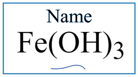 What Is The Name Of Fe OH ₂? - Mastery Wiki