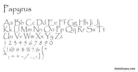 Papyrus Font Download Free Online Generator