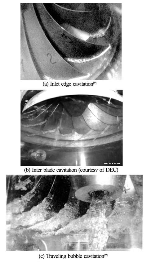 Three types of cavitation in Francis turbines | Download Scientific Diagram