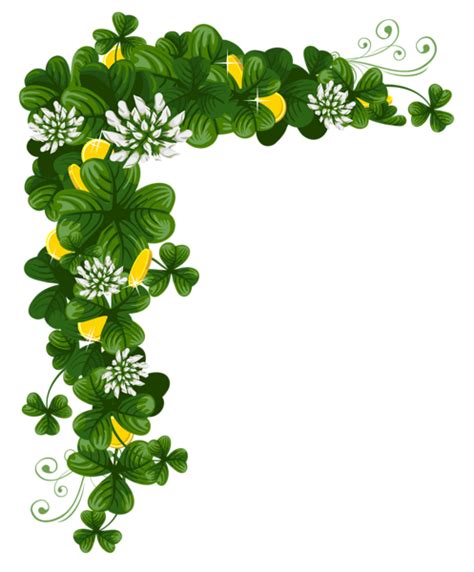 Flower Bar Flower Frame St Patricks Day Clipart Picture Borders